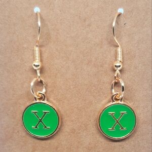 7/$10 X Initial Earrings, New